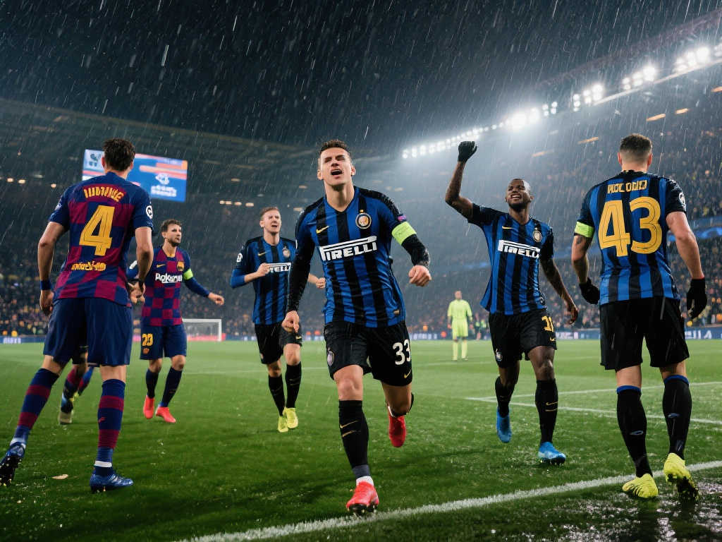 欧冠｜寒雨夜，国米逆风翻盘！4：3力克巴萨，挺进下一轮